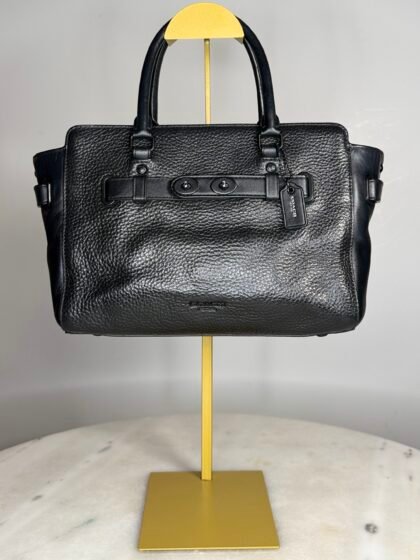 Coach Style F55665 Blake Carryall in Black Pebbled Leather / Black Hardware