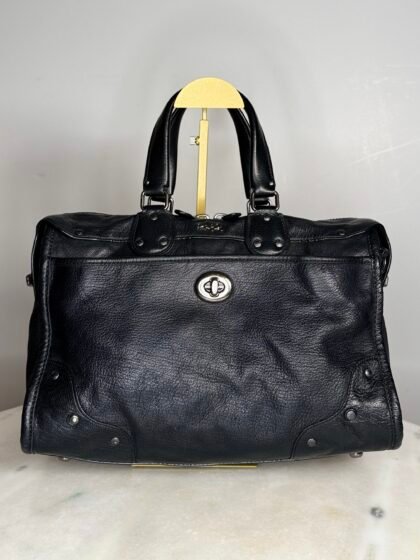 Coach Ryder Satchel Style 33689 in Black Pebbled Leather / Gunmetal Hardware