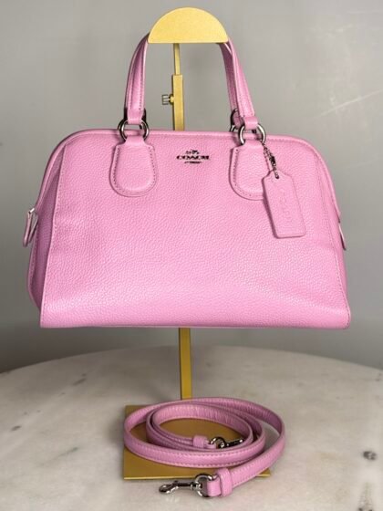 Coach Style 33735 Mini Nolita Satchel in Lilac Pebbled Leather / Silver Hardware