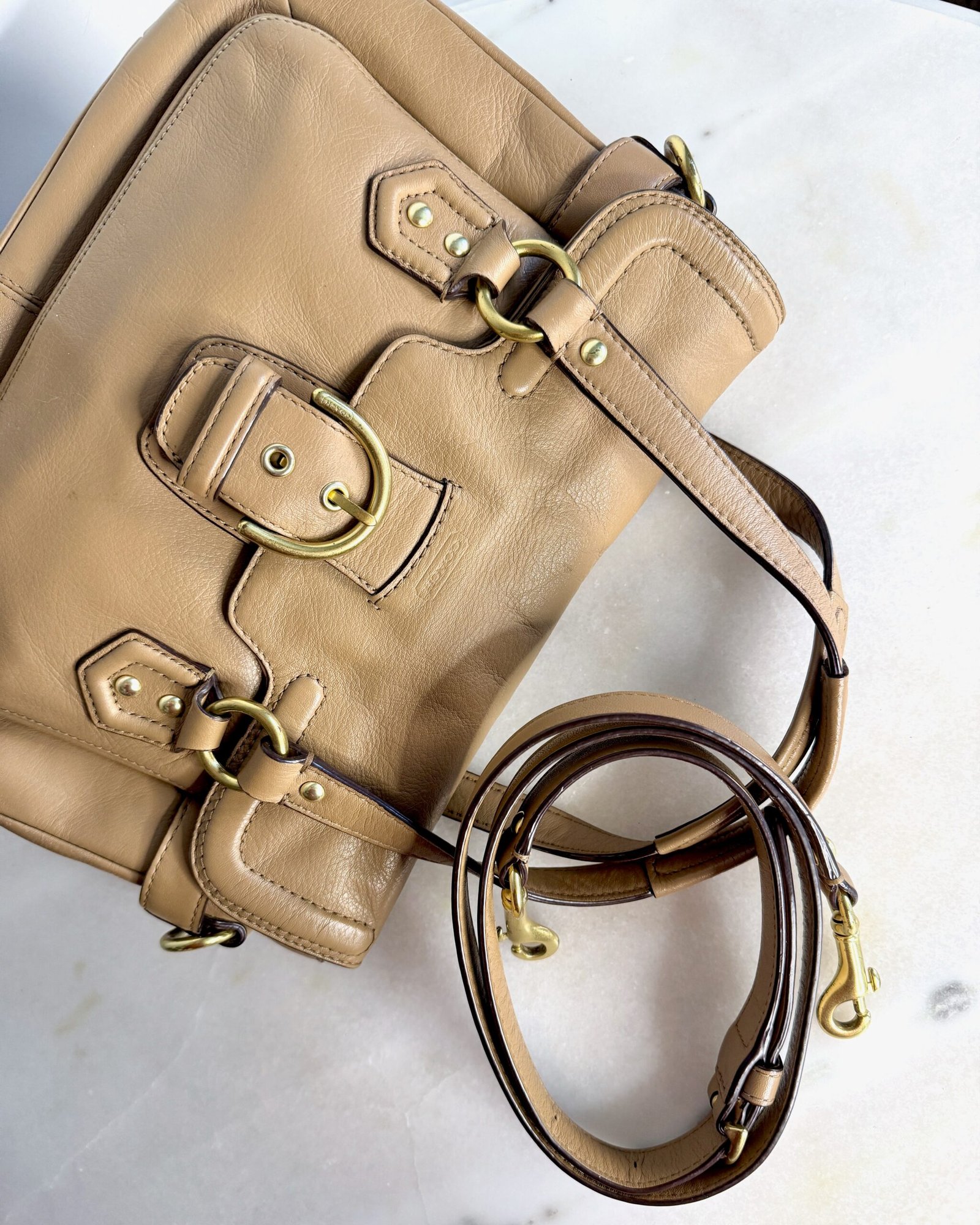 Coach Campbell Satchel in Taupe Leather F27231 - Image 10