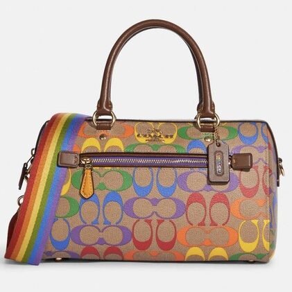 Coach Rowan Satchel Pride Rainbow Signature C4396