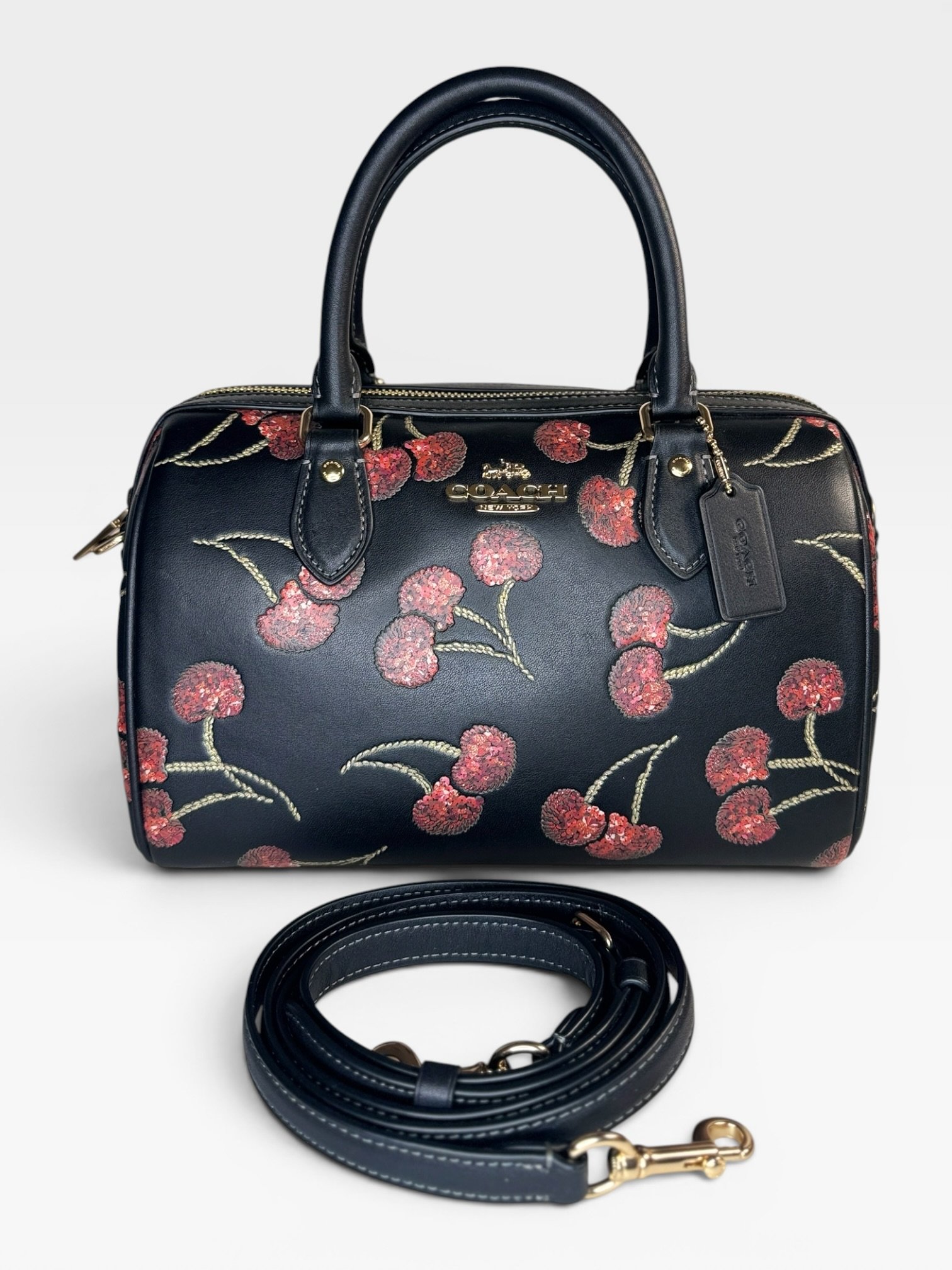 Coach Rowan Satchel Bag With Cherry Print CCZ15 - Image 2