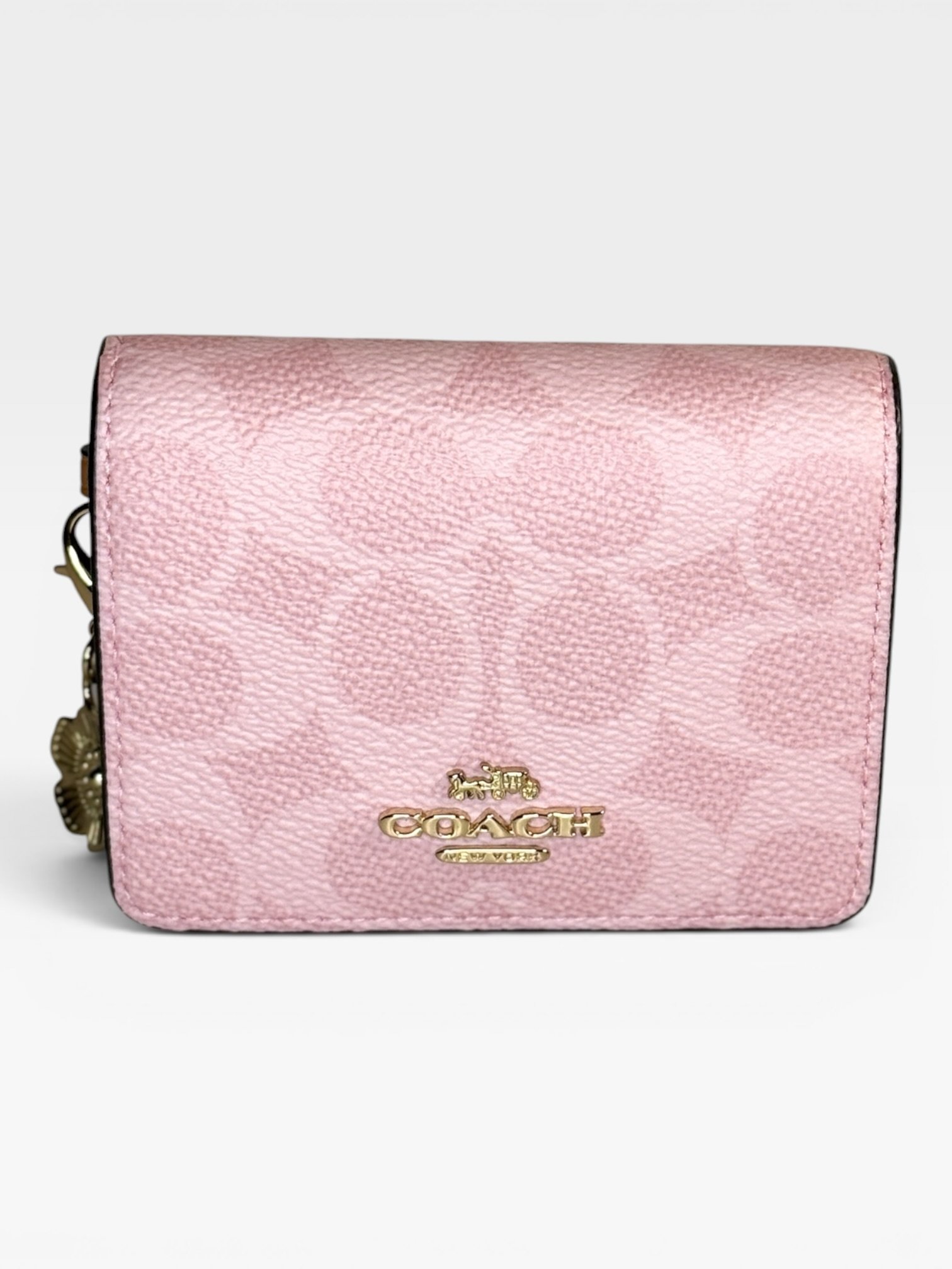 Coach Mini Wallet On A Chain With Charms CEF59 Powder Pink - Image 9