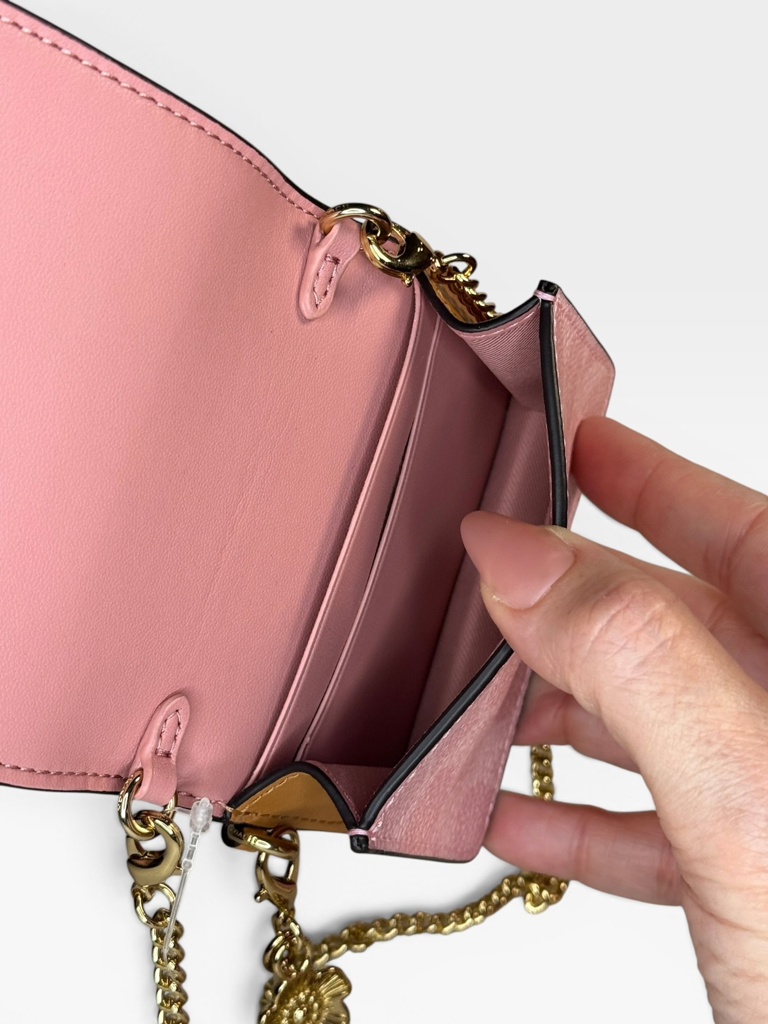 Coach Mini Wallet On A Chain With Charms CEF59 Powder Pink - Image 4