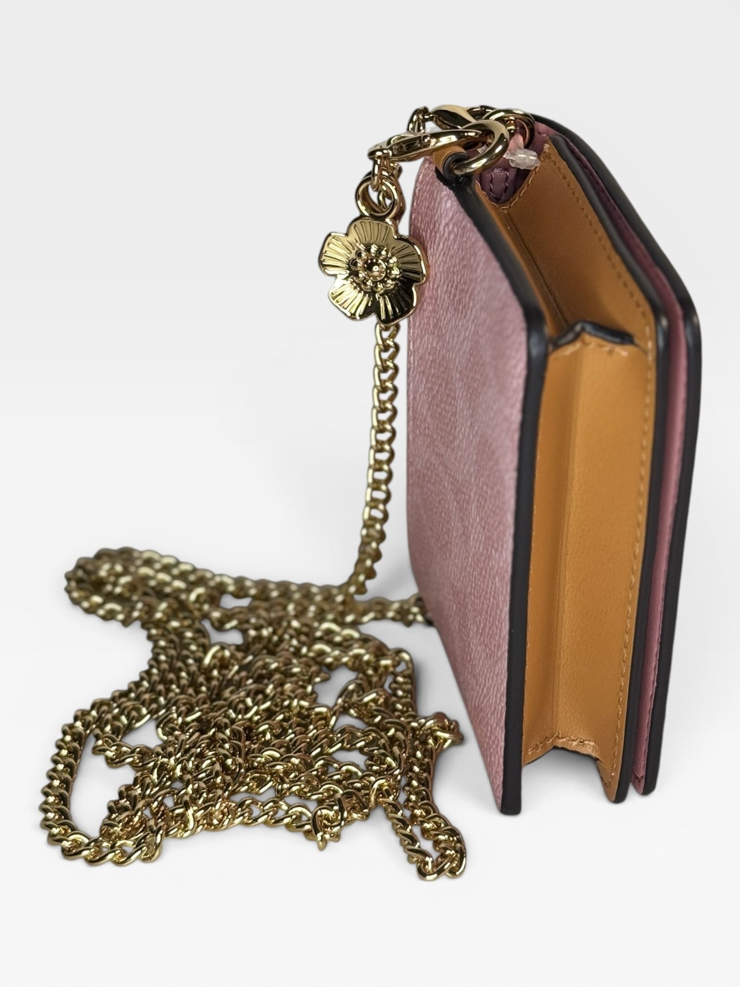 Coach Mini Wallet On A Chain With Charms CEF59 Powder Pink - Image 3