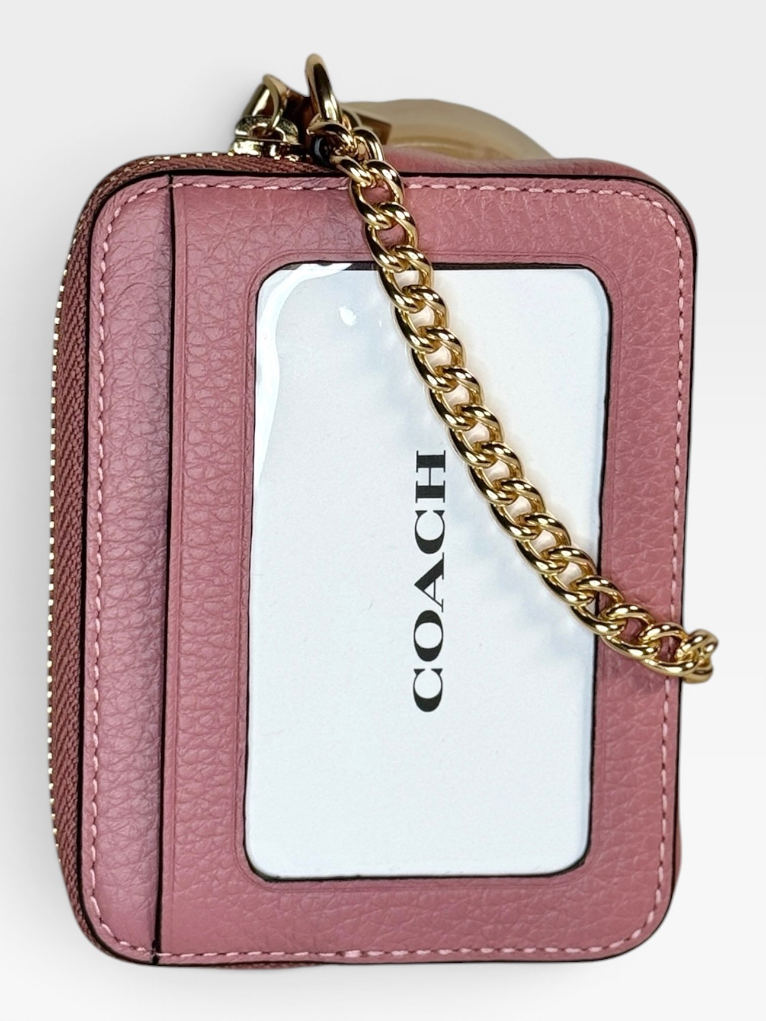 Coach Zip Card Case In Signature Leather CCS83 Peony Pink - Image 6