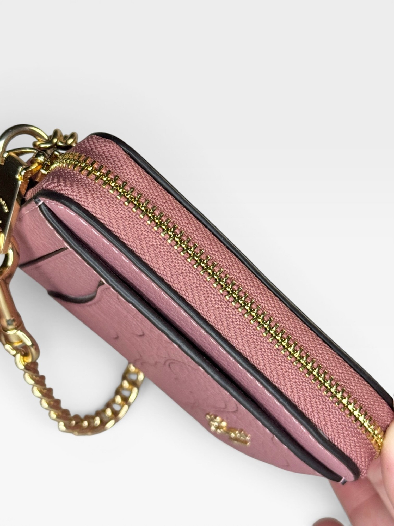 Coach Zip Card Case In Signature Leather CCS83 Peony Pink - Image 4
