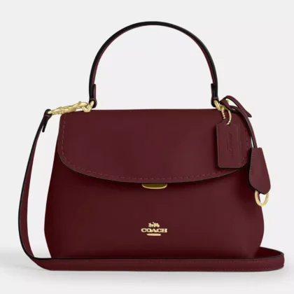 Coach Emory Top Handle In Soft Smooth Leather CCE54 Maroon