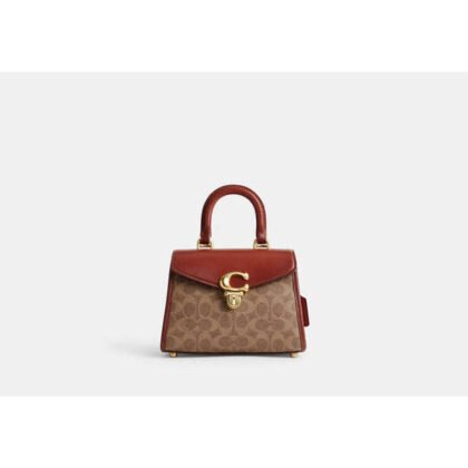 Coach Sammy Top Handle Bag 21 In Signature Canvas CJ831
