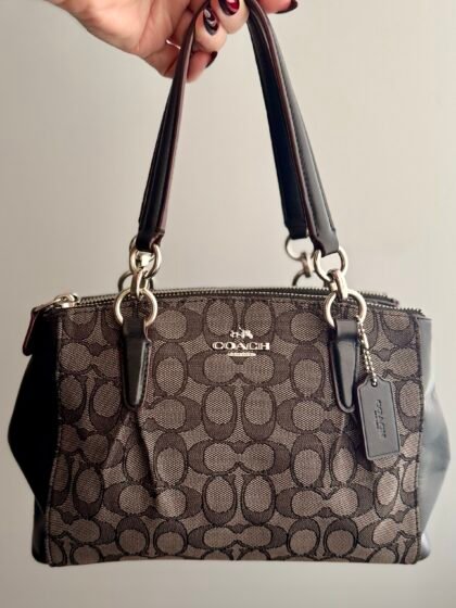 Coach Mini Christie Carryall with Pleats F36719 – Black Smoke/Black