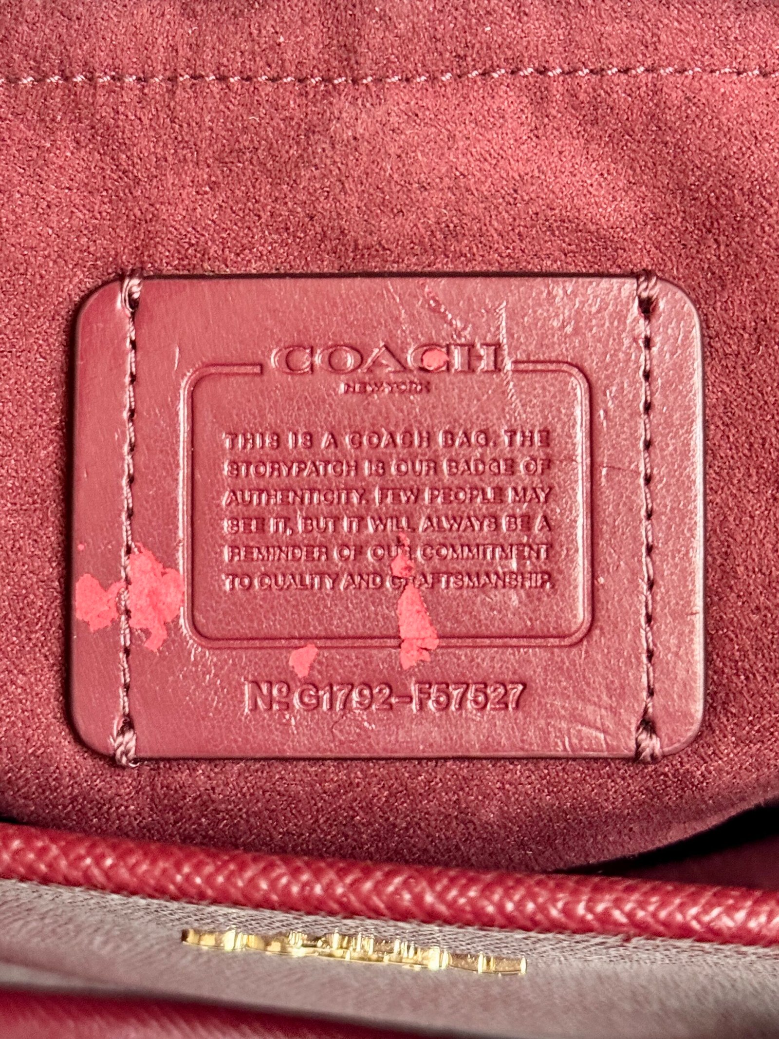 Coach Small Margot Carryall F57527 – Crimson - Image 11