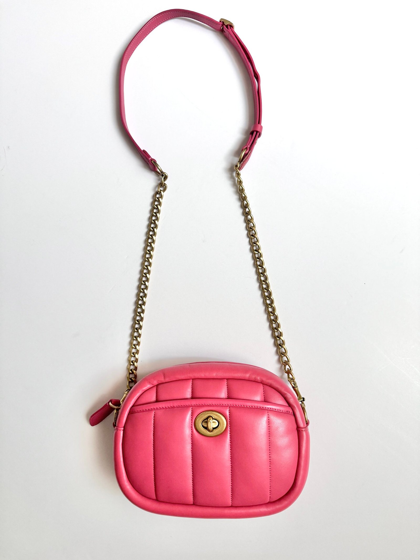 Coach Small Camera Bag With Quilting C4814 – Watermelon - Image 2