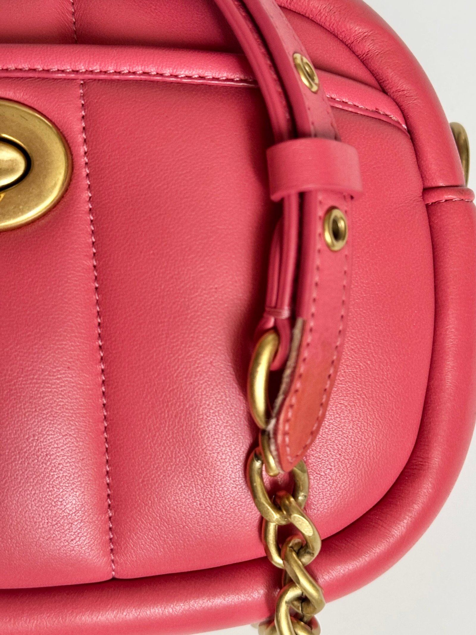 Coach Small Camera Bag With Quilting C4814 – Watermelon - Image 8