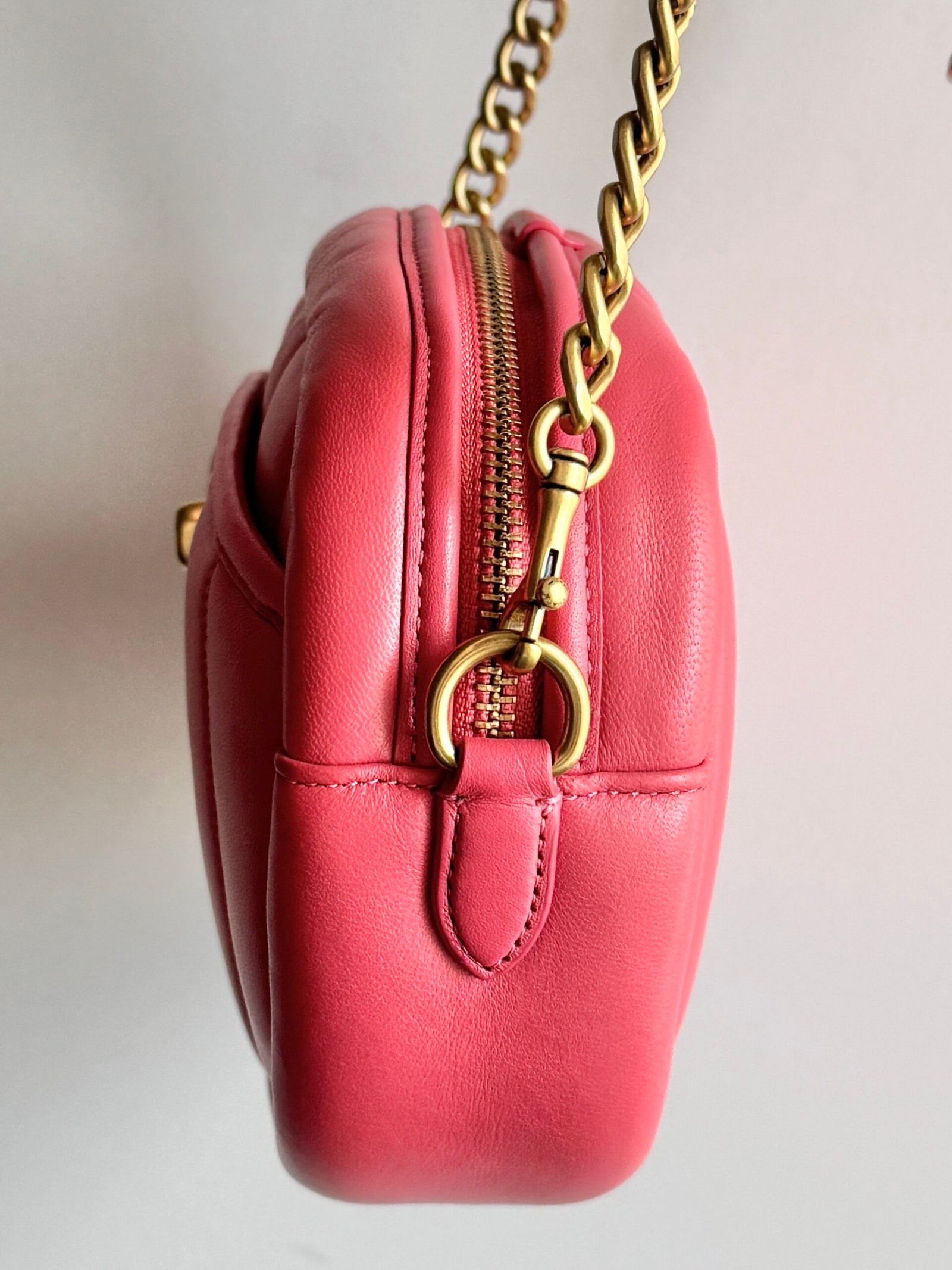 Coach Small Camera Bag With Quilting C4814 – Watermelon - Image 7