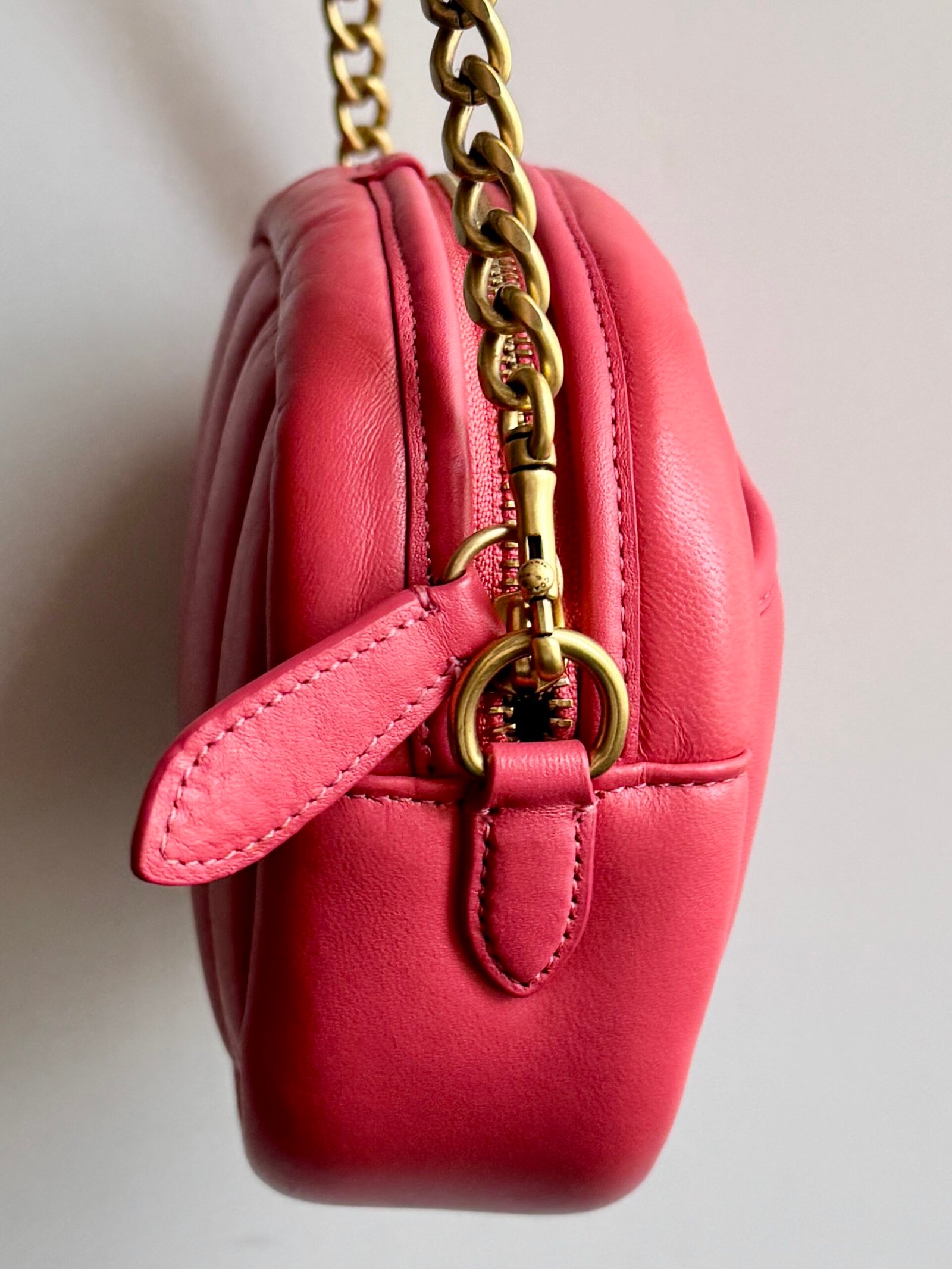 Coach Small Camera Bag With Quilting C4814 – Watermelon - Image 5