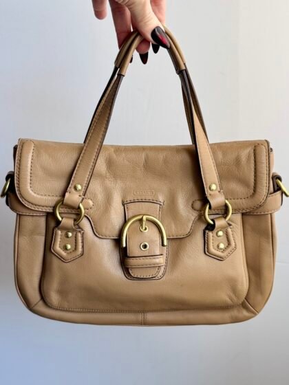 Coach Campbell Satchel in Taupe Leather F27231