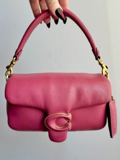 Coach Pillow Tabby Shoulder Bag 18 in Rouge Pink C3880