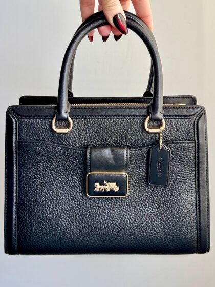 Coach Grace Carryall in Black Pebbled Leather CC141