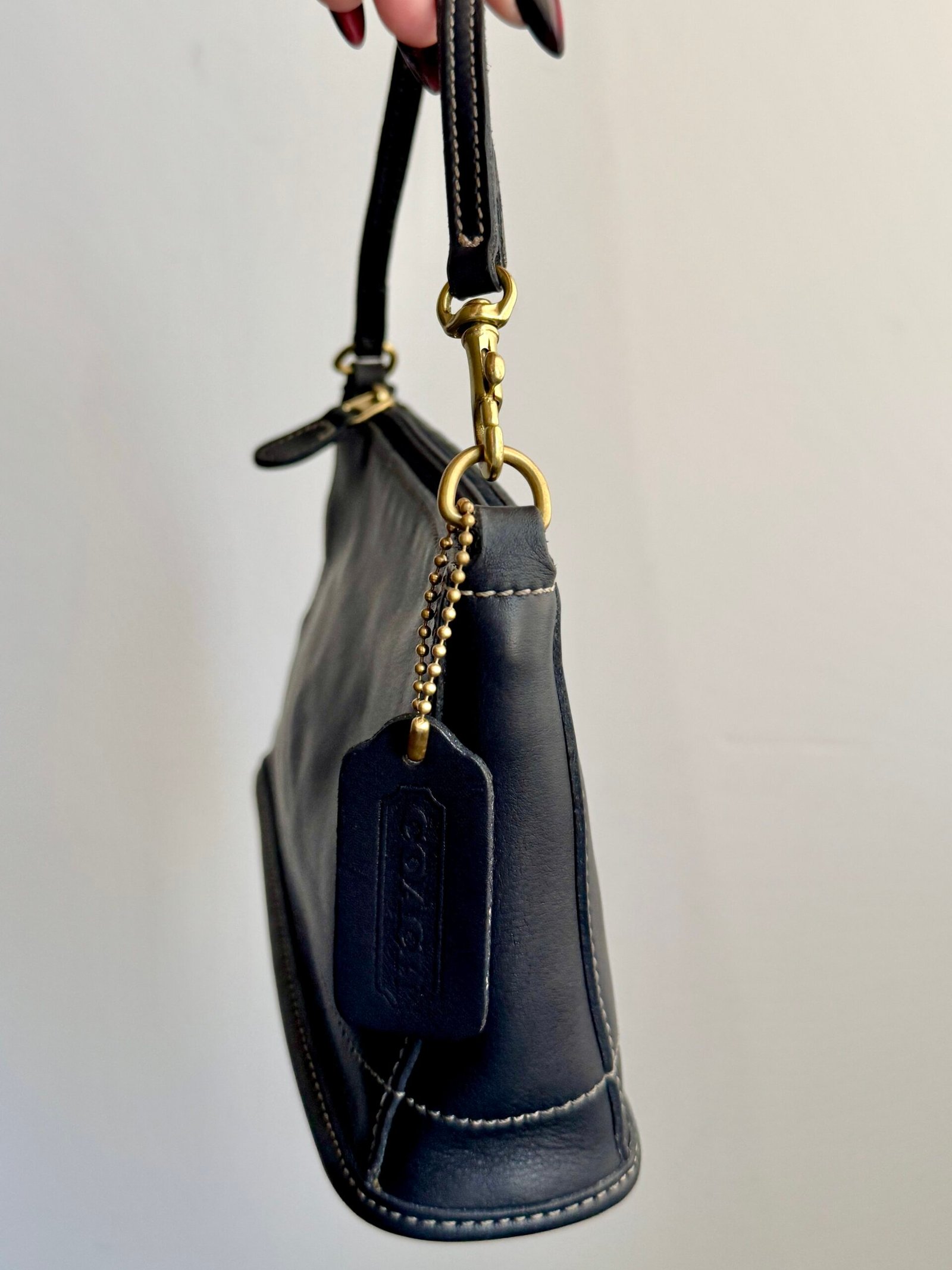 Vintage Coach Bleecker Demi Zip 9311 – Black Leather - Image 4