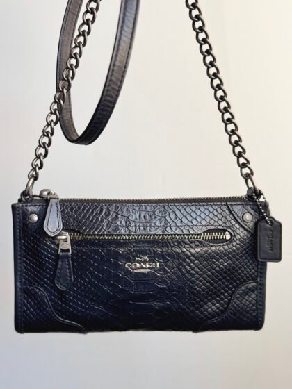 Coach Mickie Crossbody F36211 – Black Exotic Mix Leather