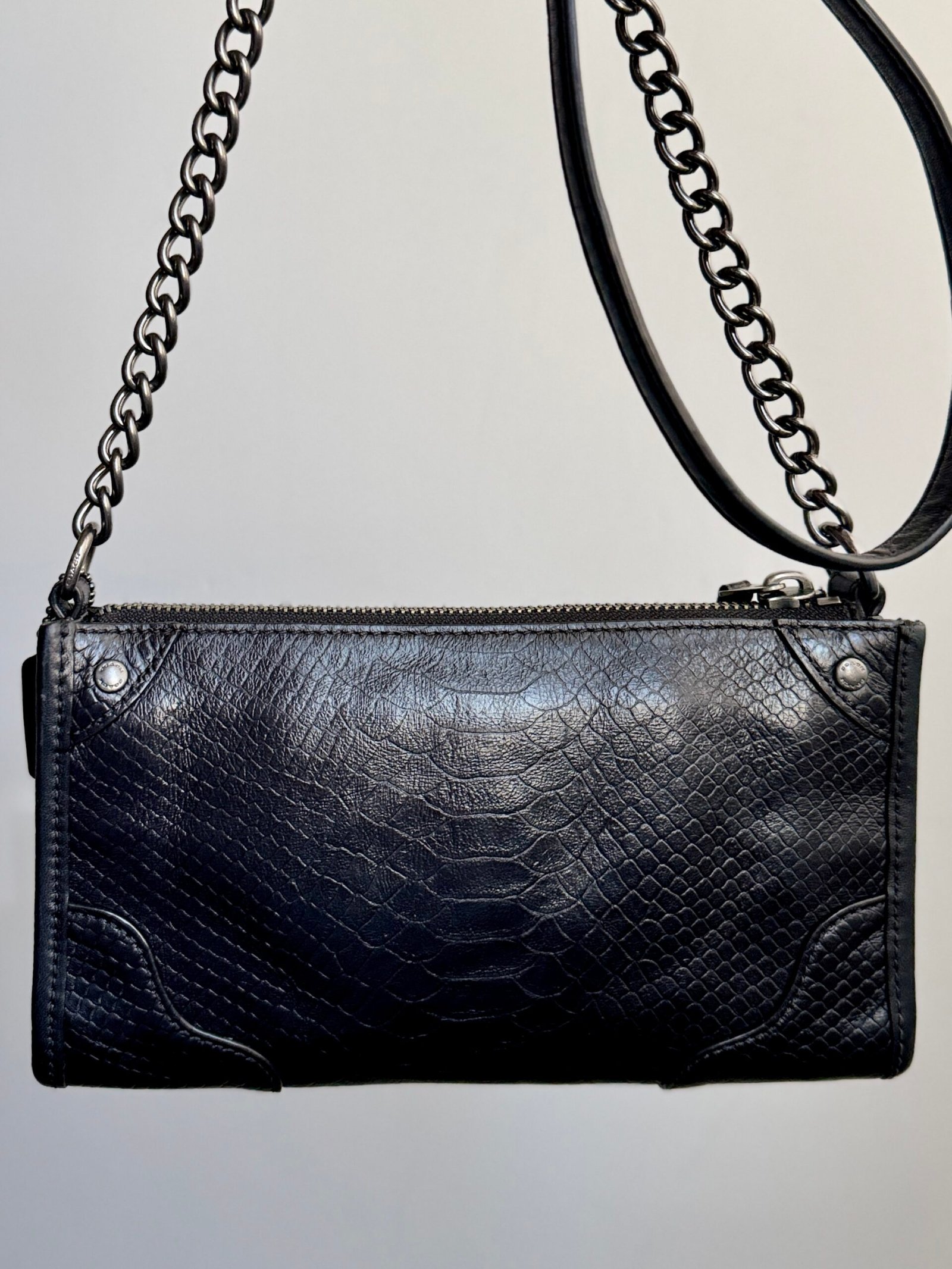 Coach Mickie Crossbody F36211 – Black Exotic Mix Leather - Image 4