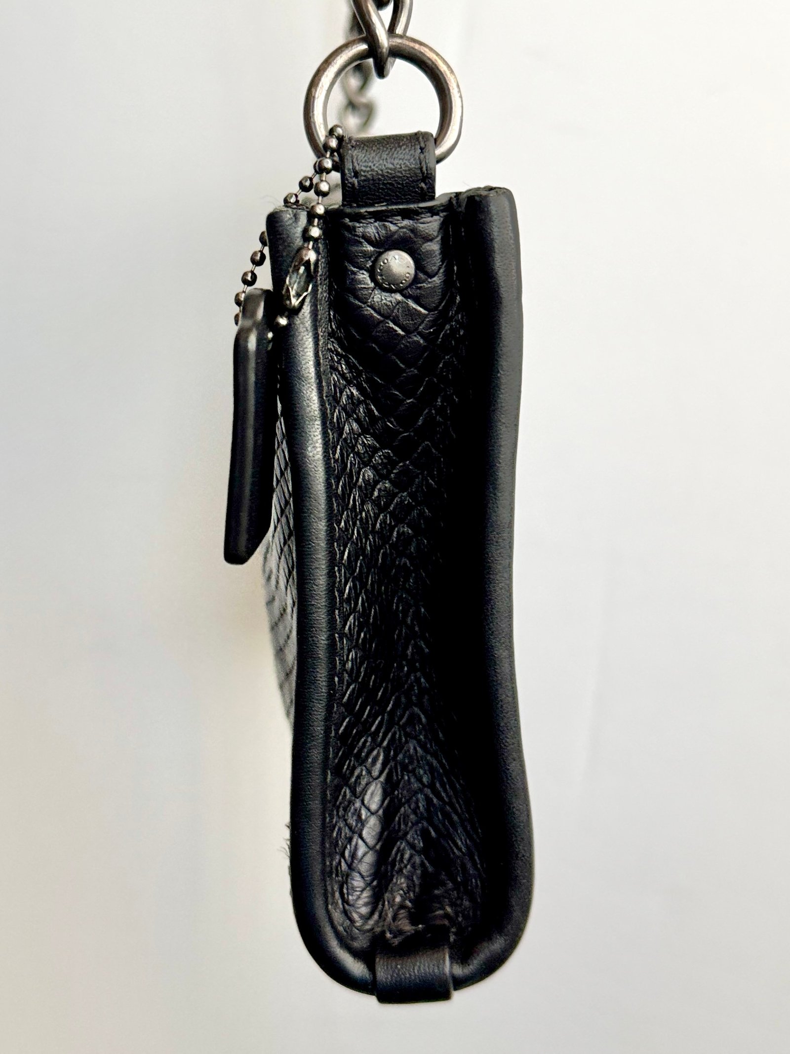Coach Mickie Crossbody F36211 – Black Exotic Mix Leather - Image 5