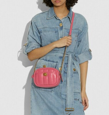 Coach Small Camera Bag With Quilting C4814 – Watermelon - Image 12