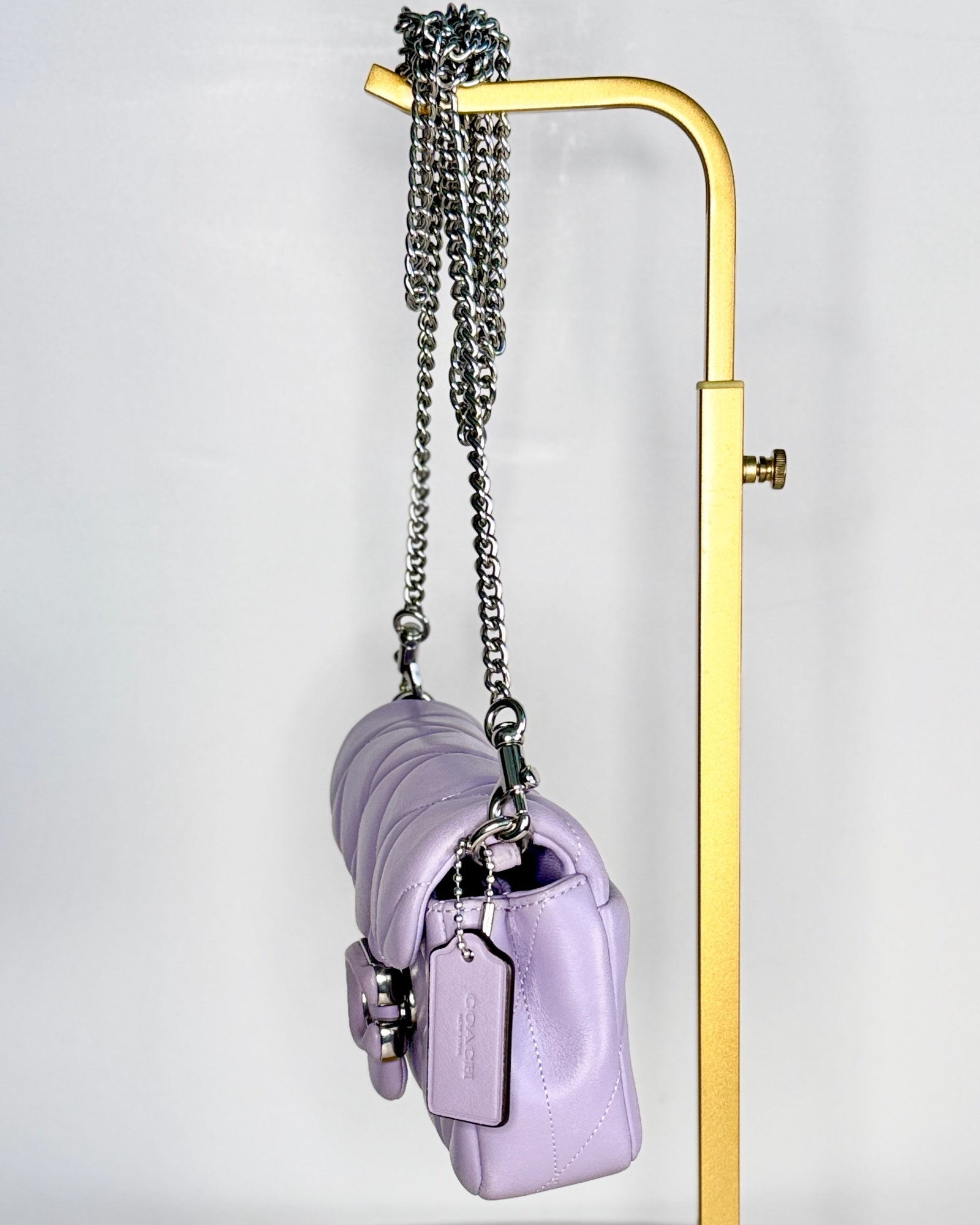 Coach Tabby Crossbody Wristlet in Soft Purple Quilted Leather CP018 - Image 4