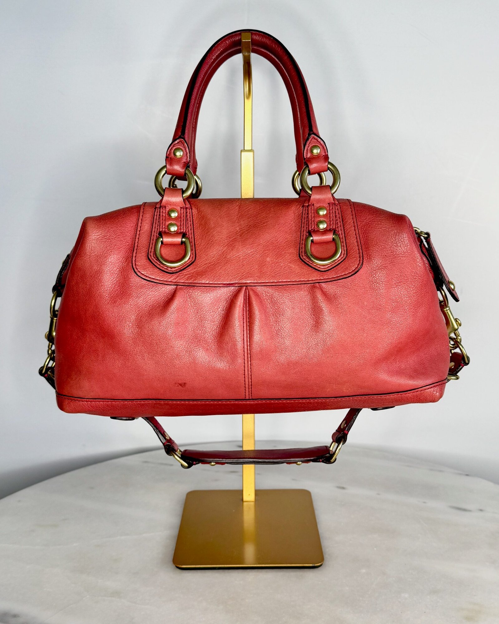 Coach Madison Sabrina Satchel in Red Leather 12937 - Image 3