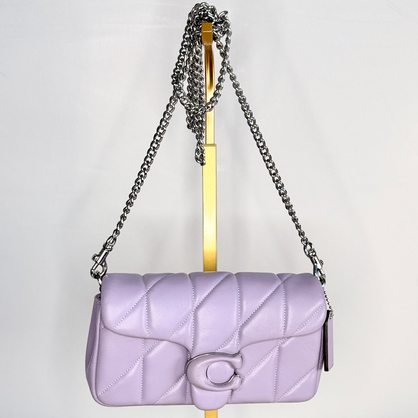 Coach Tabby Crossbody Wristlet in Soft Purple Quilted Leather CP018