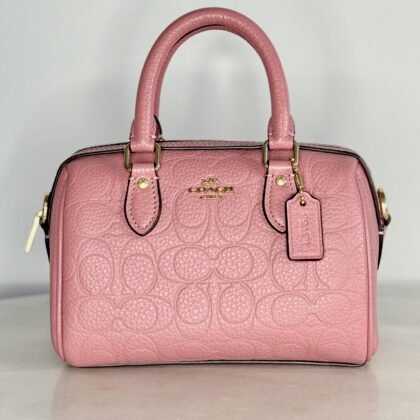 Coach Mini Rowan Crossbody in Peony Signature Leather CCF28