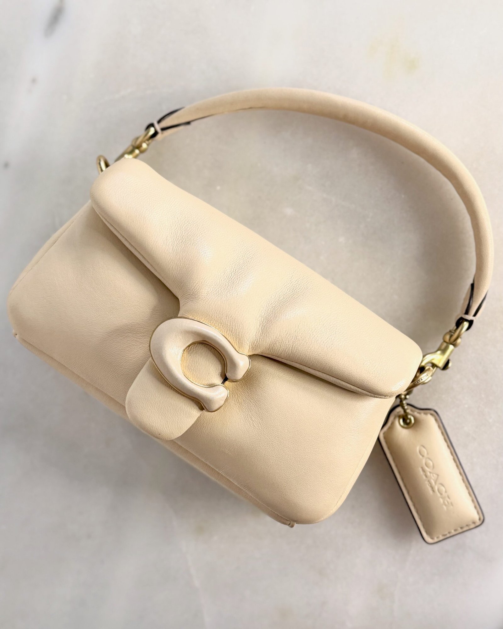 Coach Pillow Tabby Shoulder Bag 18 in Ivory C3880 - Image 5